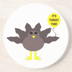 Turkey Time Thanksgiving Coasters