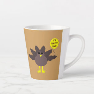 Turkey Time Thanksgiving Latte Mug