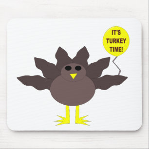 Turkey Time Thanksgiving Mousepad