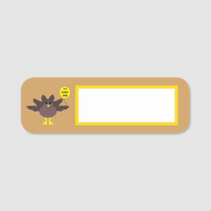 Turkey Time Thanksgiving Name Tag