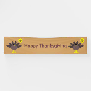 Turkey Time Thanksgiving Personalised Banner