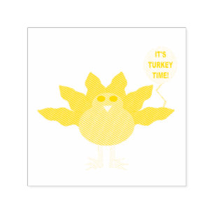 Turkey Time Thanksgiving Self Inking Stamp