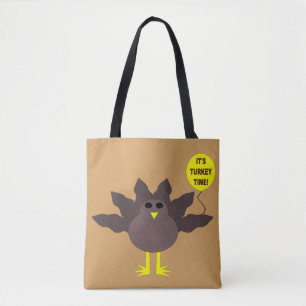 Turkey Time Thanksgiving Tote Bag