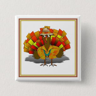 Turkey Tourist on Vacation 15 Cm Square Badge