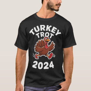 Turkey Trot 2024 Thanksgiving Turkey Running T-Shirt