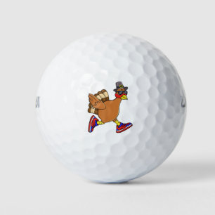 Turkey Trot Funny Thanksgiving Day Running Pilgrim Golf Balls