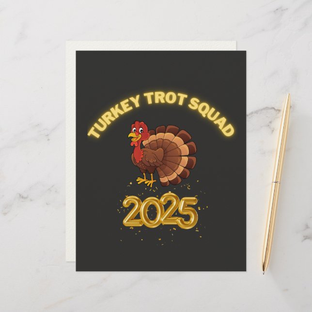 Turkey Trot Squad 2025 Custom Letterhead (Front/Back In Situ)
