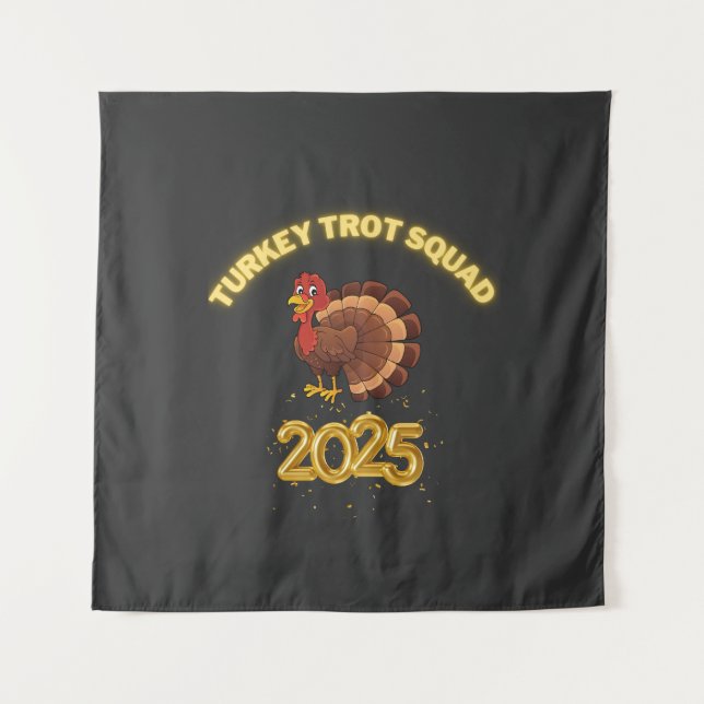 Turkey Trot Squad 2025 Tapestry (Front)