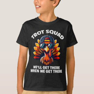 Turkey Trot Squad Funny Thanksgiving Running Costu T-Shirt
