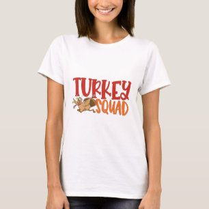 Turkey Trot Squad Funny Thanksgiving Running Match T-Shirt