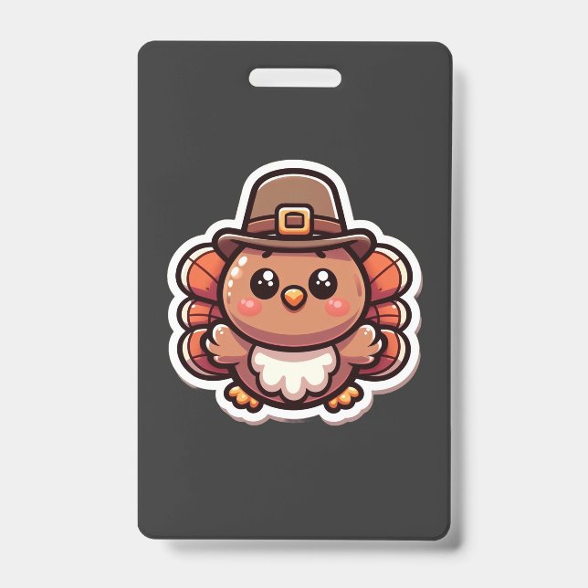 Turkey Trottin' Cutie ID Badge (Front)