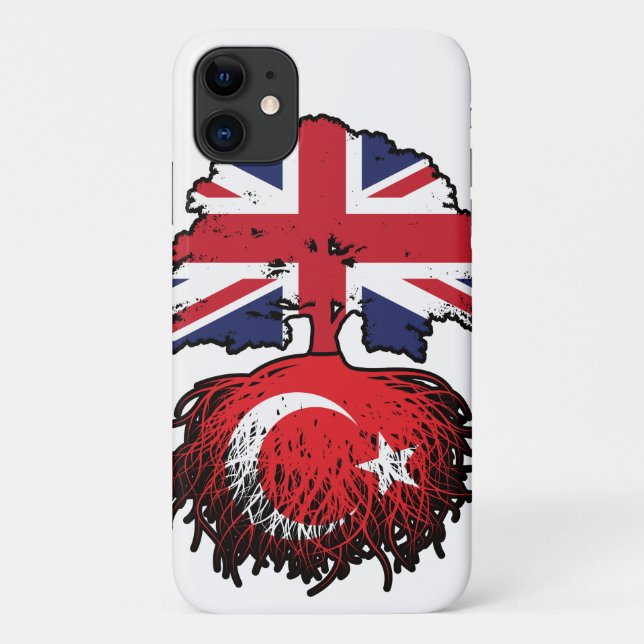 Turkey Turkish British UK United Kingdom Britain Case-Mate iPhone Case (Back)