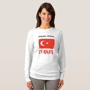 Turkey Turkish Flag Personalised T-Shirt