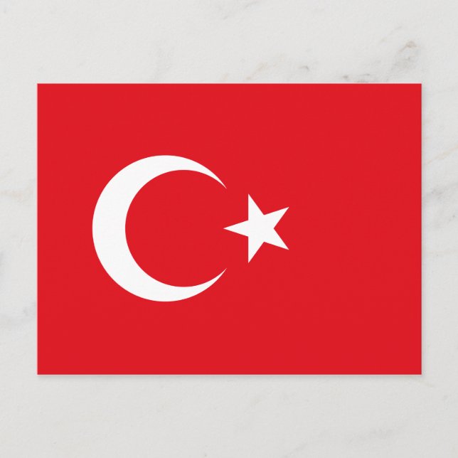 Turkey (Turkish) Flag Postcard (Front)