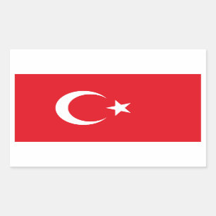 Turkey/Turkish Flag Rectangular Sticker