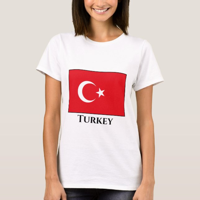 Turkey (Turkish) Flag T-Shirt (Front)