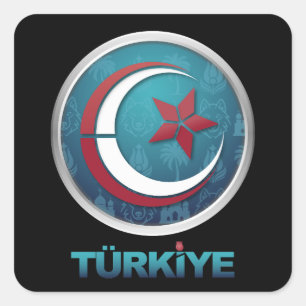 Turkey Turkiye Europe Asia Square Sticker