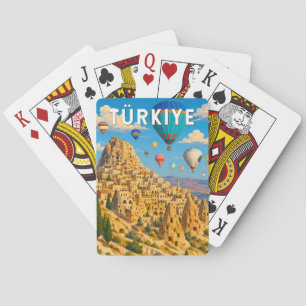 Turkey Turkiye Illustration Travel Art Vintage Playing Cards
