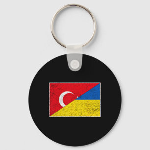 Turkey Ukraine Flag Turkiye Turkish Ukrainian Nati Key Ring