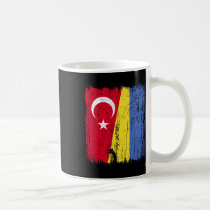 Turkey Ukraine Half Flag Turkish Ukrainian Heritag Coffee Mug