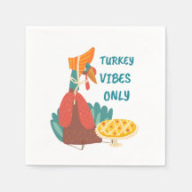 Turkey Vibes Only Paper Plate