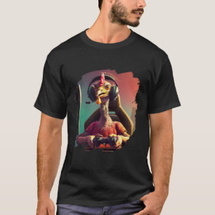 Turkey Video Game Gamer Thanksgiving Turkey T-Shirt