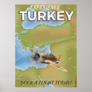 Turkey vintage travel poster