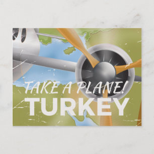 Turkey vintage travel poster postcard