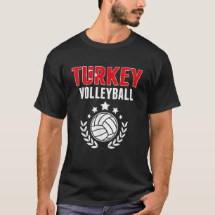Turkey Volleyball Fans Jersey Turkish Flag Sport L T-Shirt