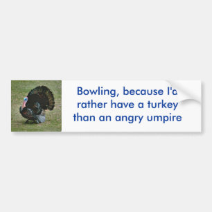 Turkey vs. umpire bumper sticker