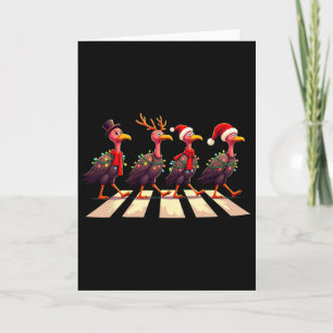 Turkey Vulture Crossing Road Xmas Card