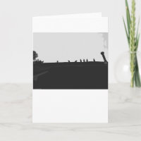 Turkey Vulture Silhouette, card