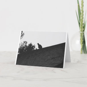 Turkey Vulture Silhouette, card