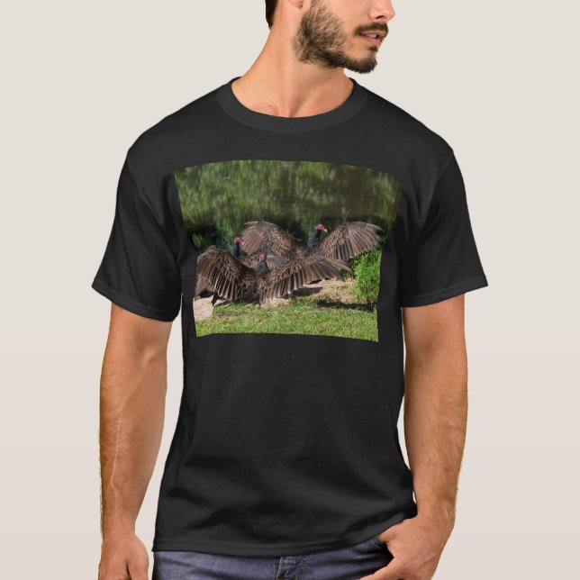 Turkey Vultures With Spread Wings T-Shirt (Front)
