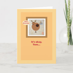 Turkey w/Antlers Vegan Humourous Thanksgiving Card