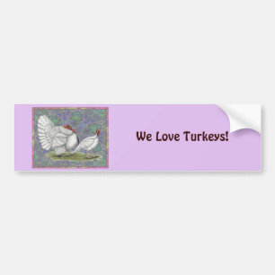 Turkey: White Holland Pastel Bumper Sticker