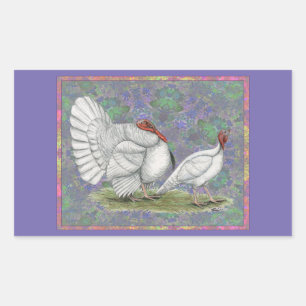 Turkey:  White Holland Pastel Rectangular Sticker