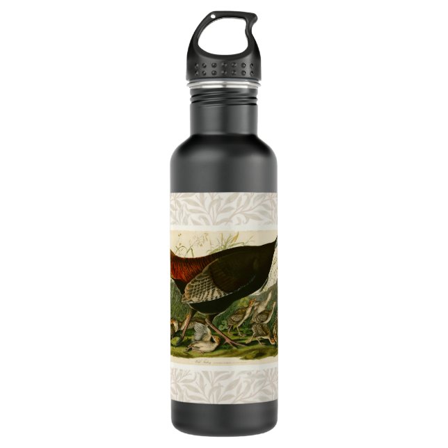 Turkey Wild Audubon Bird Painting 710 Ml Water Bottle (Front)