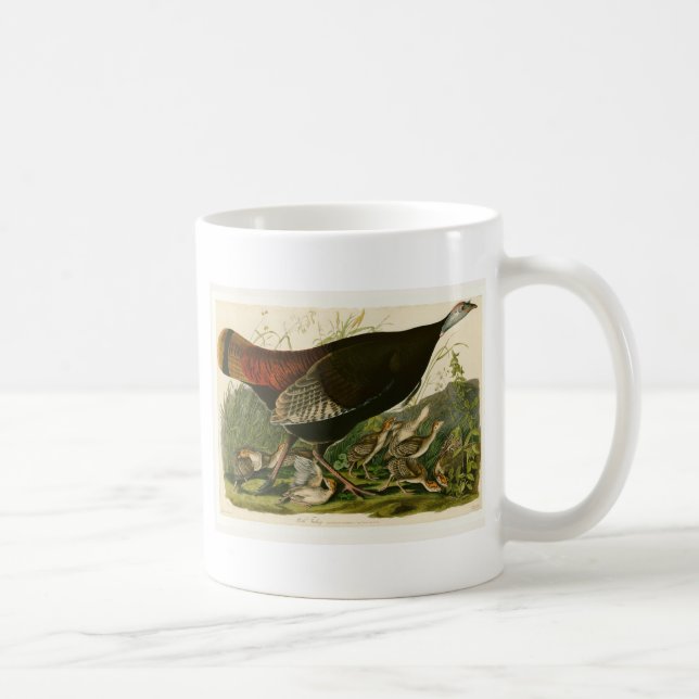 Turkey Wild Audubon Bird Painting Coffee Mug (Right)