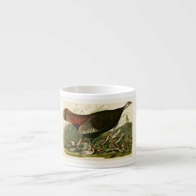 Turkey Wild Audubon Bird Painting Espresso Cup (Front)