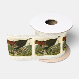Turkey Wild Audubon Bird Painting Satin Ribbon