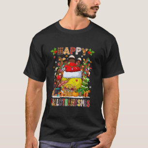 Turkey Witch Softball Ball Bats Xmas Lights HalloT T-Shirt
