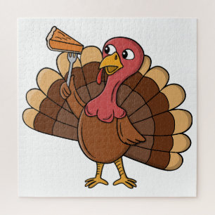 Turkey With Pie Slice Jigsaw Puzzle