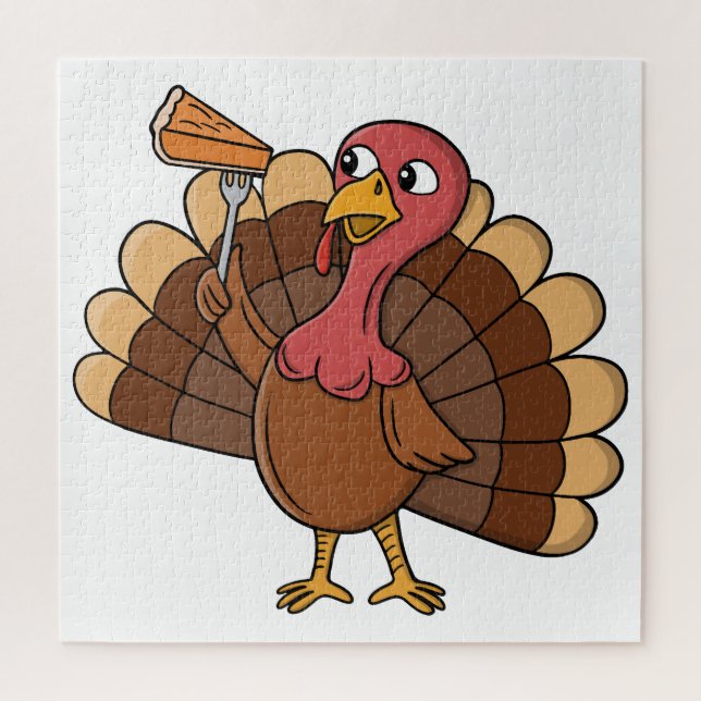 Turkey With Pie Slice Jigsaw Puzzle (Vertical)