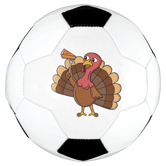 Turkey With Pie Slice Soccer Ball (Front)