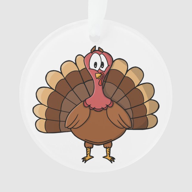 Turkey with Wide Tail Ornament (Front)