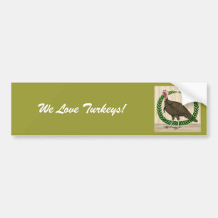 Turkey Wreath Bumper Sticker