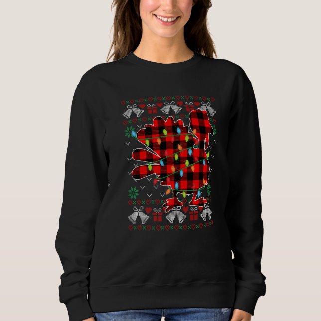 Turkey   Xmas Lights Ugly Christmas Sweater (Front)