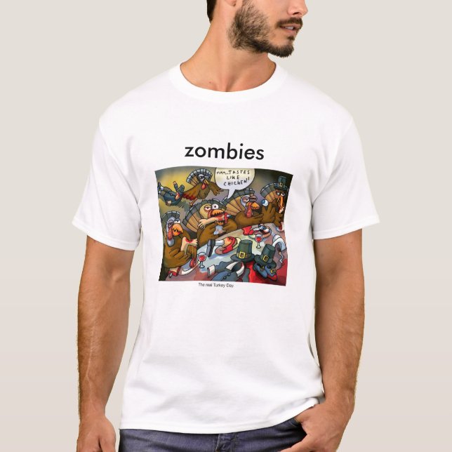 turkey zombies T-Shirt (Front)