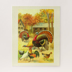 Turkeys and chickens jigsaw puzzle